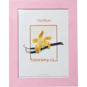 Rám na obraz Dřevěný fotorámeček DRC11K 18x24 C7 růžový KARPEX