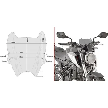 Motodíl GIVI A1164 plexi Honda CB 300 R 2018 - 2019