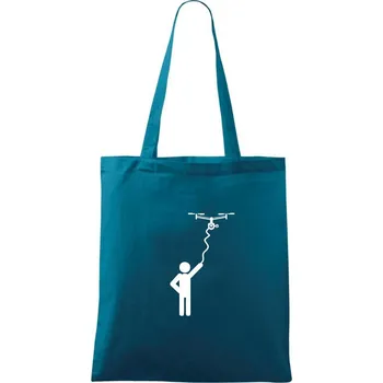 Dron na kabelu - Taška bavlněná - 42 x 38 cm ( Petrolejová )