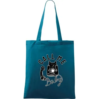 Call Me Baby telefon - Taška bavlněná - 42 x 38 cm ( Petrolejová )