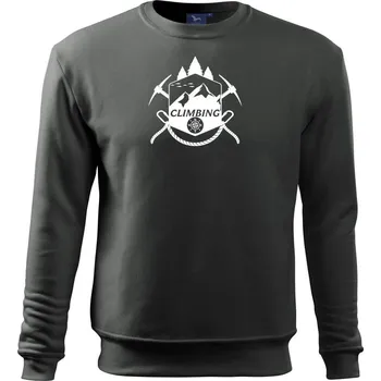 Pánská mikina Climbing Erb - Mikina Essential dětská - 146 cm/10 let ( Tmavá břidlice (šedá se zeleným nádechem) )