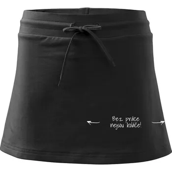Dámská sukně Bez práce nejsou koláče - Sportovní sukně - two in one - XL ( Černá )