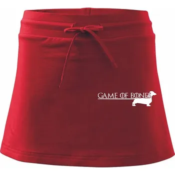 Dámská sukně Jezevčík Game of bones - Sportovní sukně - two in one - XS ( Červená )