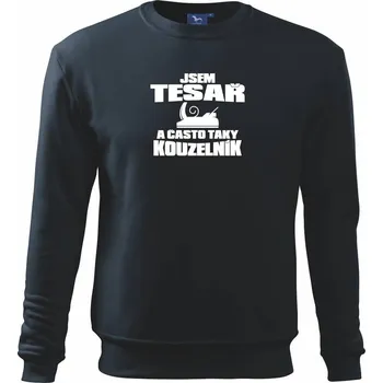 Pánská mikina Tesař kouzelník - Mikina Essential pánská - 3XL ( Námořní modrá (velmi tmavá - téměř černá) )