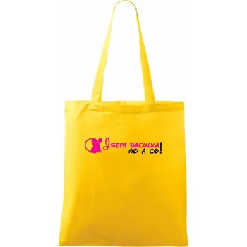 Nákupní taška Jsem baculka no a co! - Taška bavlněná - 42 x 38 cm ( Žlutá )