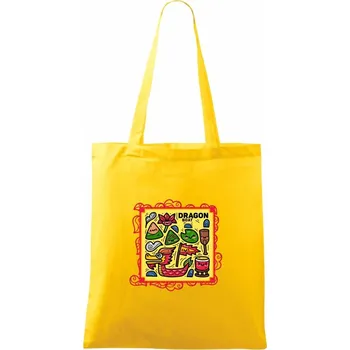 Dračí lodě ikony - Taška bavlněná - 42 x 38 cm ( Žlutá )