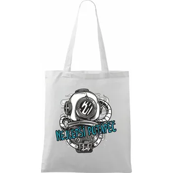 Nejlepší potápěč - Taška bavlněná - 42 x 38 cm ( Bílá )