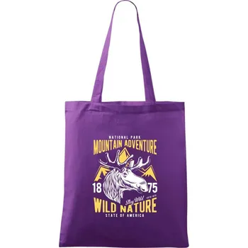 Wild Nature Mountain Adventure - Taška bavlněná - 42 x 38 cm ( Fialová )