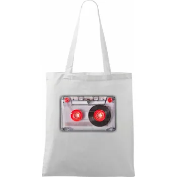 MC kazeta průhledná - Taška bavlněná - 42 x 38 cm ( Bílá )