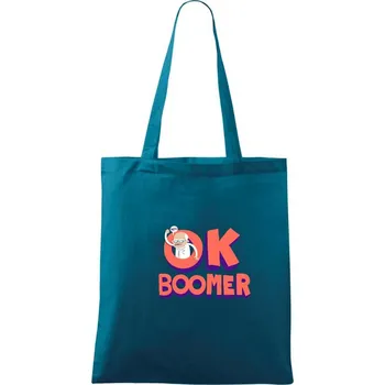 Ok boomer děda - Taška bavlněná - 42 x 38 cm ( Petrolejová )
