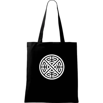 Nákupní taška Keltský kruh - Taška bavlněná - 42 x 38 cm ( Černá )