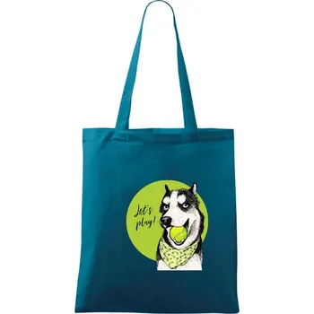 Nákupní taška Husky - lets play - Taška bavlněná - 42 x 38 cm ( Petrolejová )