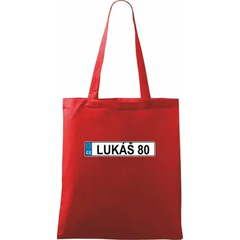 Nákupní taška SPZ Lukáš 80 - Taška bavlněná - 42 x 38 cm ( Červená )