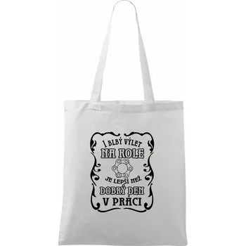 I blbý výlet na kole - Taška bavlněná - 42 x 38 cm ( Bílá )