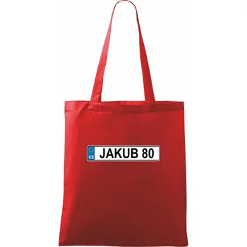 Nákupní taška SPZ Jakub 80 - Taška bavlněná - 42 x 38 cm ( Červená )