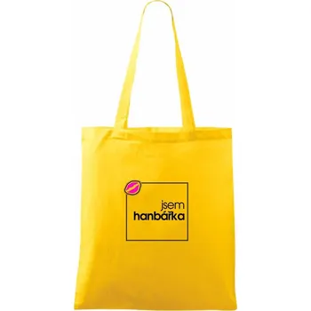 Jsem hanbářka ve čtverci - Taška bavlněná - 42 x 38 cm ( Žlutá )