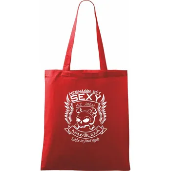 Nákupní taška Nesnáším být sexy - namyšlená - Taška bavlněná - 42 x 38 cm ( Červená )