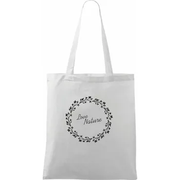 Nákupní taška Love Nature - Taška bavlněná - 42 x 38 cm ( Bílá )