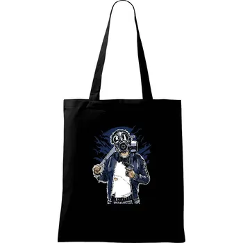 Nákupní taška Gasmask Bastard - Taška bavlněná - 42 x 38 cm ( Černá )