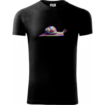 Pánské tričko Šnek barevný - Viper FIT - Pánské zůžené tričko - S ( Černá )