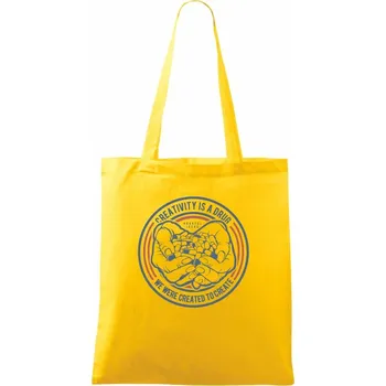 Creativity Is A Drug - Taška bavlněná - 42 x 38 cm ( Žlutá )