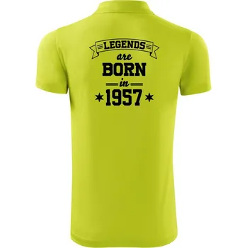 Pánská košile Legends are born in 1957 - Polokošile Victory sportovní (dresovina) - 3XL ( Limetková )