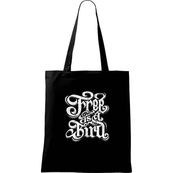 Nákupní taška Free as a bird - Taška bavlněná - 42 x 38 cm ( Černá )