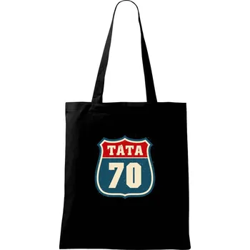 Táta 70 - Taška bavlněná - 42 x 38 cm ( Černá )