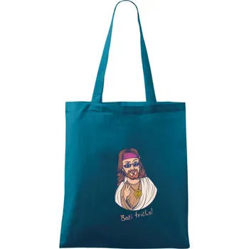 Pug - beware - Taška bavlněná - 42 x 38 cm ( Petrolejová )