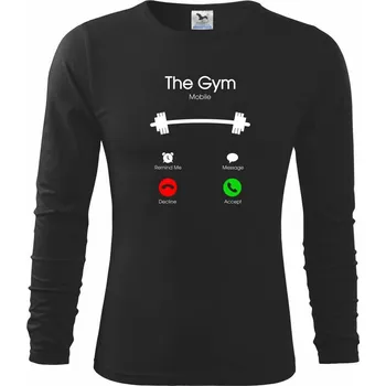 Chlapecké tričko The Gym Mobile - Triko dětské Long Sleeve - 122 cm/6 let ( Černá )