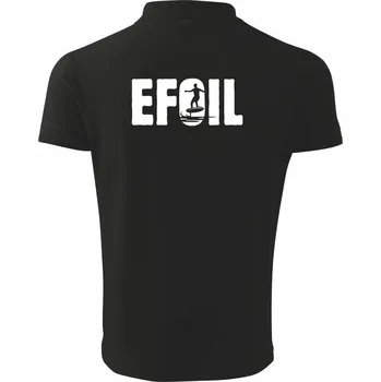 Pánská košile Efoil nápis - Polokošile pánská Pique Polo 203 - 4XL ( Černá )