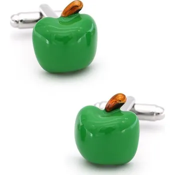 Manžetový knoflíček Manžetové knoflíčky zelené jablko, apple Zelená
