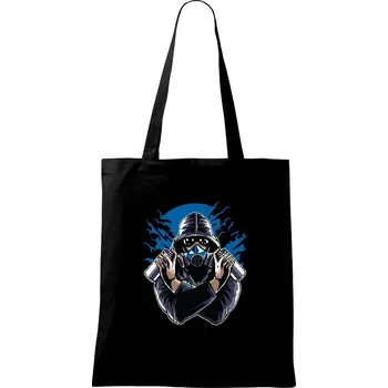 Graffiti Gasmask - Taška bavlněná - 42 x 38 cm ( Černá )