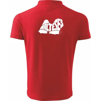 Pánská košile Maltézský psík - Polokošile pánská Pique Polo 203 - M ( Červená )