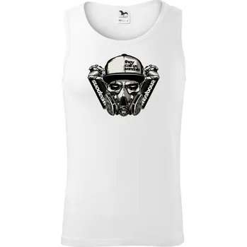 Graffiti lebka - Tílko pánské Core - XL ( Bílá )