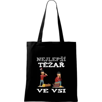 Nejlepší těžař ve vsi - Taška bavlněná - 42 x 38 cm ( Černá )