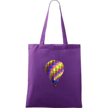 Barevný balón - Taška bavlněná - 42 x 38 cm ( Fialová )