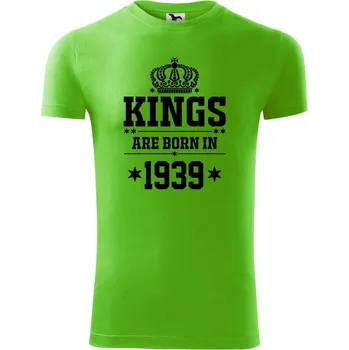 Pánské tričko Kings are born in 1939 - Viper FIT - Pánské zůžené tričko - L ( Apple Green )