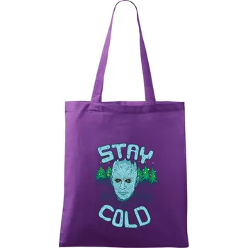 Stay cold (Pecka design) - Taška bavlněná - 42 x 38 cm ( Fialová )