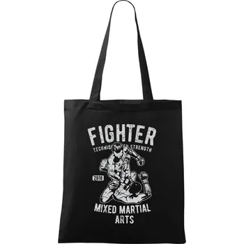Nákupní taška Fighter - Taška bavlněná - 42 x 38 cm ( Černá )
