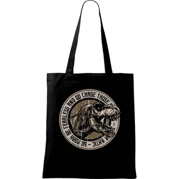 Nákupní taška Trex roar - Taška bavlněná - 42 x 38 cm ( Černá )