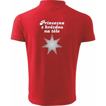 Pánská košile Princezna s hvězdou na těle - Polokošile pánská Pique Polo 203 - L ( Červená )