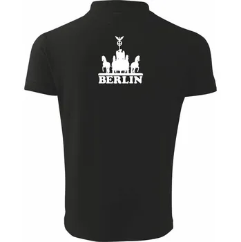 Pánská košile Berlin památník - Polokošile pánská Pique Polo 203 - S ( Černá )