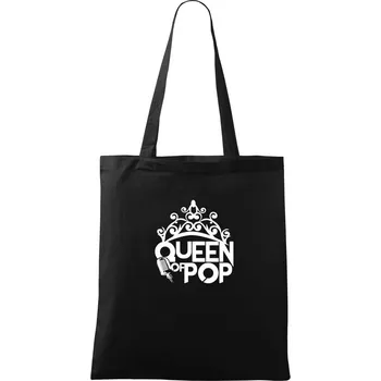 Nákupní taška Queen of Pop - Taška bavlněná - 42 x 38 cm ( Černá )