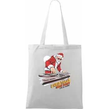 Santa DJ - Taška bavlněná - 42 x 38 cm ( Bílá )