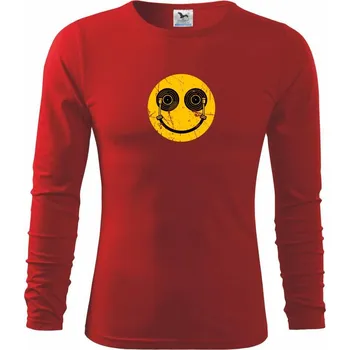 Chlapecké tričko DJ smile - Triko dětské Long Sleeve - 122 cm/6 let ( Červená )