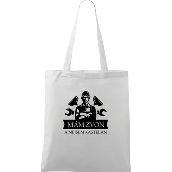 Instalatér mám zvon a nejsem kastelán - Taška bavlněná - 42 x 38 cm ( Bílá )