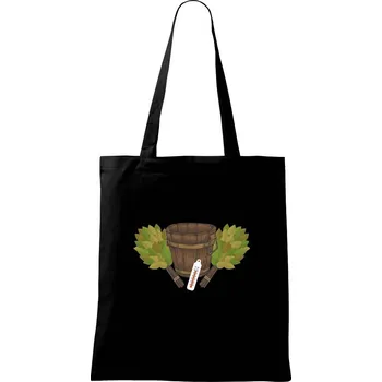 Sauna vědro - Taška bavlněná - 42 x 38 cm ( Černá )