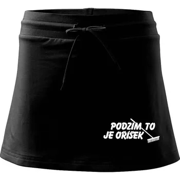 Dámská sukně Podzim to je oříšek - Sportovní sukně - two in one - XS ( Černá )