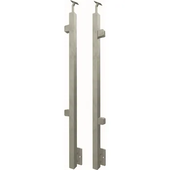 Zábradlí SLOUPEK hranatý boční kotvení B2 pro schodiště krajní- pro sklo